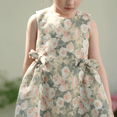 [予約] Antique Rose Jacquard Dress