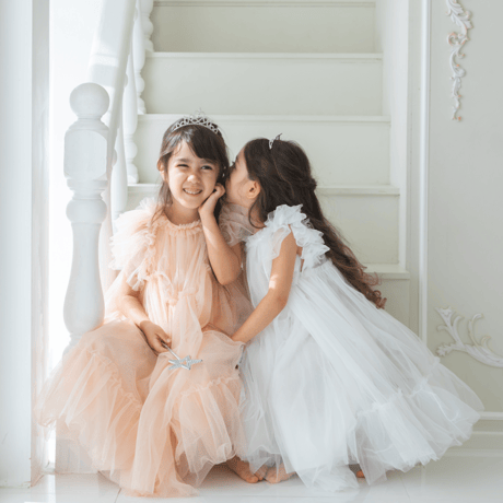 [予約] Rosy flora sha dress (Lily white)