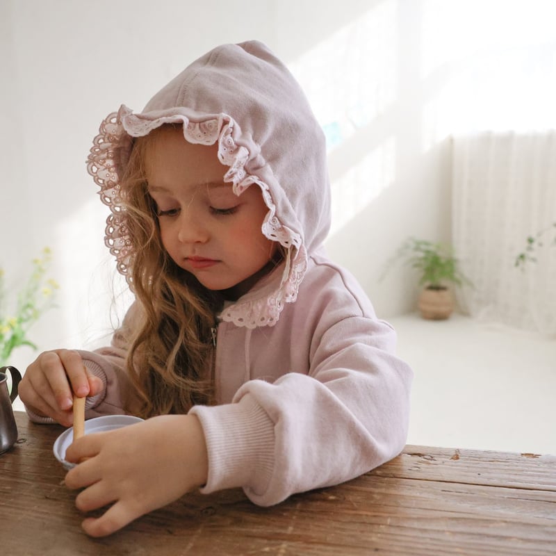 予約] Yogurt Hooded Zip-Up /Puella FLO | Mimiel