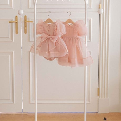 [即納] Serena Pintuck Organza Suit / OREN by Hibyebebe（Pink M_size のみ）
