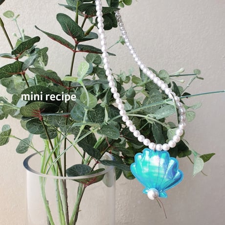 [予約] Green shell necklace / Mini Recipe