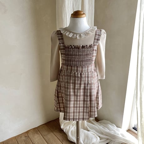 [即納] Roa pleated One-piece / MON PETIT BEBE(BeigeS のみ)