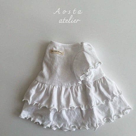 [即納] linen frill blouse / Aosta(ivory S,L,XL_のみ)
