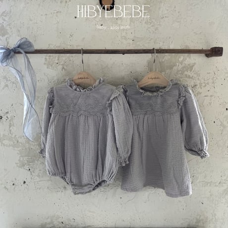 [即納] Laura Yoru Lace Dress/ Hibyebebe （ beige M, L _ size のみ）