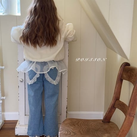 [即納] Heart pocket denim/POISSON （JL,S_ size のみ）