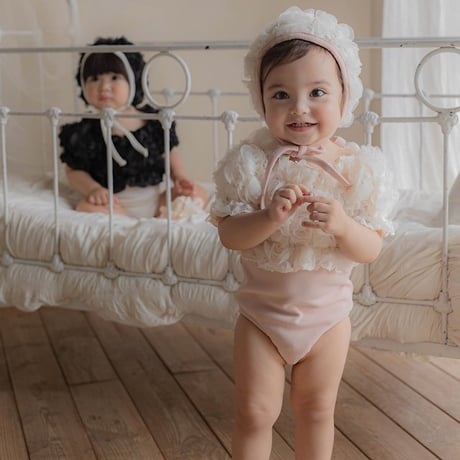 [予約] bebe) Amelia Rose Swimsuit (Hat Set)/ OREN by Hibyebebe