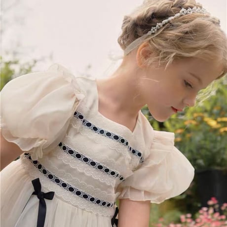[予約]  Petite French Ribbon Dress / omoi mignon