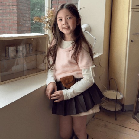 [即納]Angora short sleeve knit/ URBAN RABBIT (JS_size のみ）)