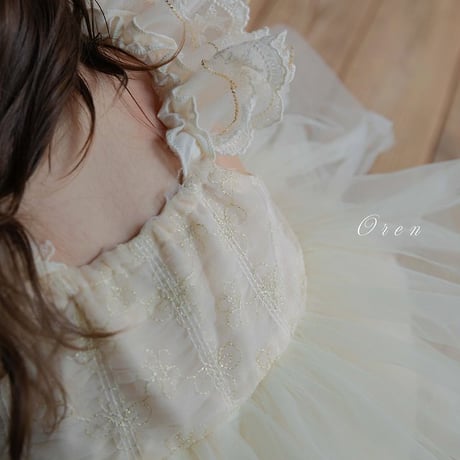 [予約] Shiny Sha dress (kids)/ OREN by Hibyebebe
