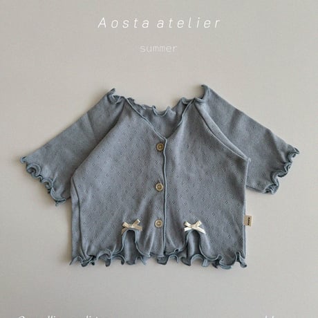 [即納] camellia cardigan / Aosta(ivory S,M,L,XL_pink S,M,L,XLのみ)
