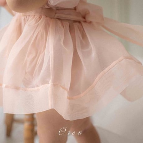 [即納] Serena Pintuck Organza Suit / OREN by Hibyebebe（Pink M_size のみ）