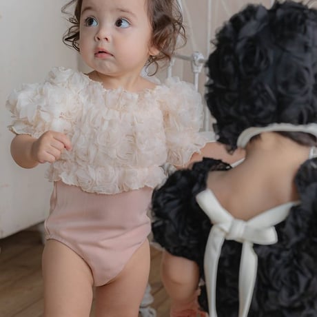 [予約] bebe) Amelia Rose Swimsuit (Hat Set)/ OREN by Hibyebebe