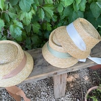 [予約] Suet Ribbon Straw Hat/ OREN by Hibyebebe