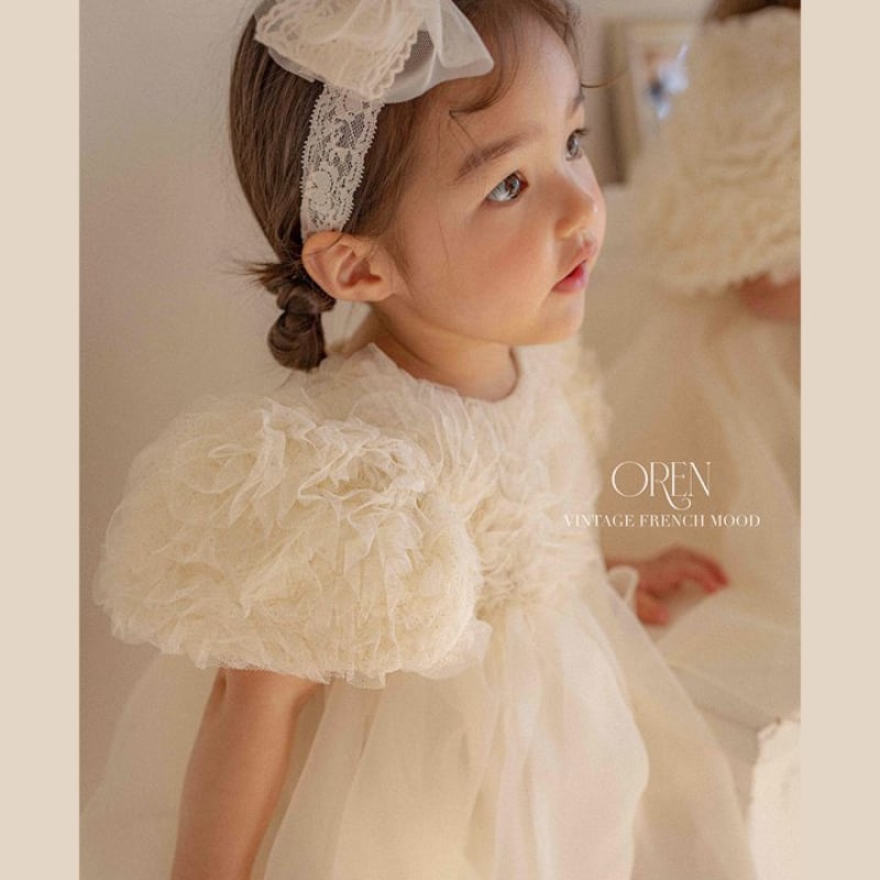 ワンピース OREN Blooming Rose Pearl One Piece 羽根 星奈様 専用ページ [予約] Blooming rose pearl suit / O