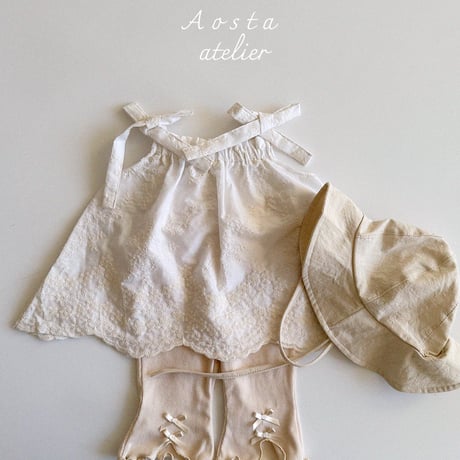 [即納] bibi blouse / Aosta(white Lのみ)