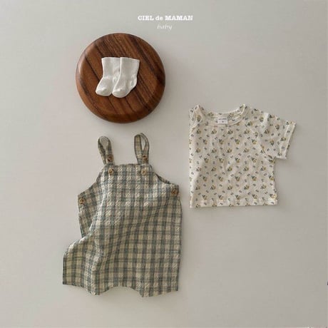 【即納】check suspenders /ciel de maman （brown S _ size のみ）