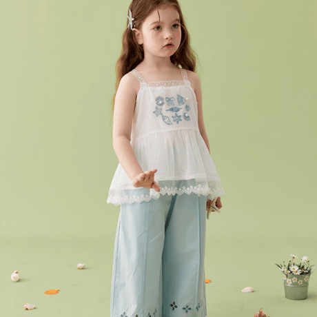 [予約] Marine Friends Lace Sleeveless Top