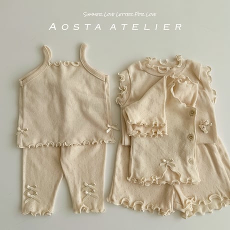 [即納] camellia cardigan / Aosta(ivory S,M,L,XL_pink S,M,L,XLのみ)
