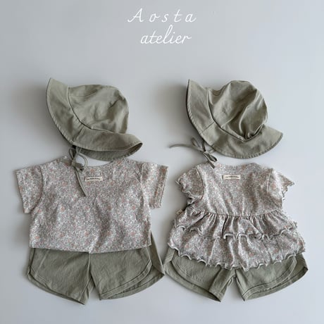 [即納] linen frill blouse / Aosta(ivory S,L,XL_のみ)