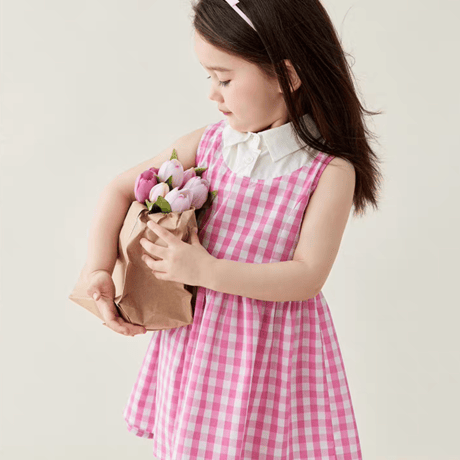 [予約] Picnic Pink Gingham Dress