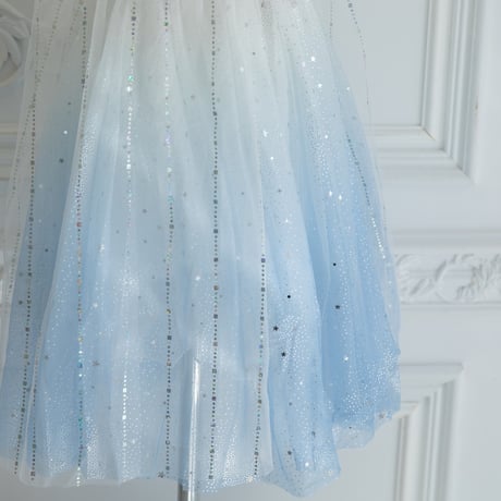 [予約] Princess Snowy Glitter Dress + tiara & stick set ❄️
