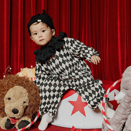 [即納] Circus space suit&cape set_black /Little Tini
