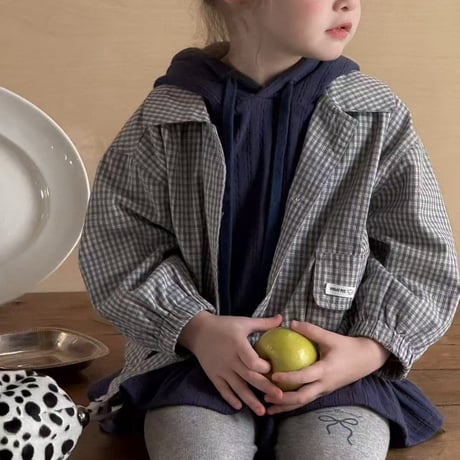 [即納] Cozy frill hoodie / aiai (gray 90、navy 120_のみ)