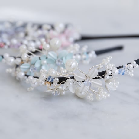 [予約]  flower pearl shushu hair band