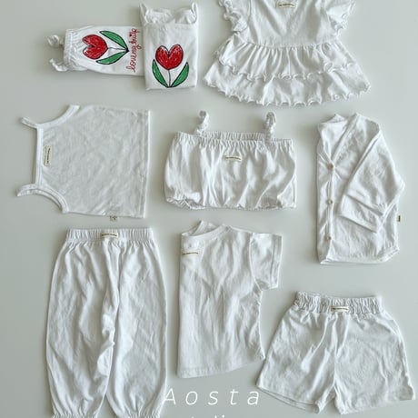 [即納] linen frill blouse / Aosta(ivory S,L,XL_のみ)