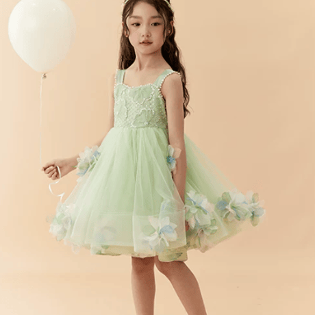 [予約] Mint Blossom Beaded Dress(+Wings)