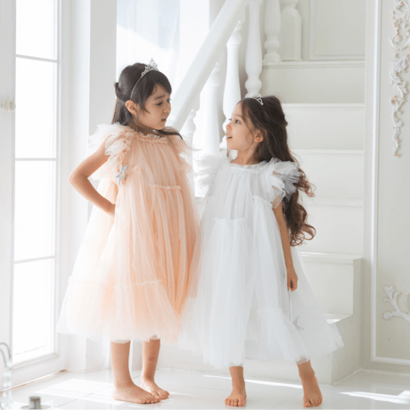 [予約] Rosy flora sha dress (Lily white)
