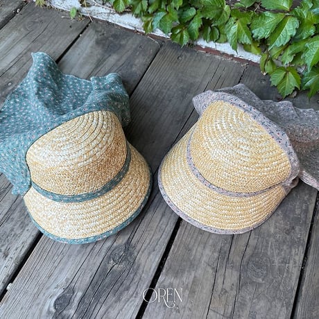 [予約] Soleil Scarf Straw Hat/ OREN by Hibyebebe