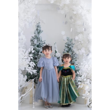[予約] Princess nordic frill green dress