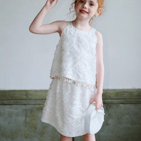 [即納]  Pearl Trim Shimmer Two-Piece/ little time  (110 _ size のみ   )