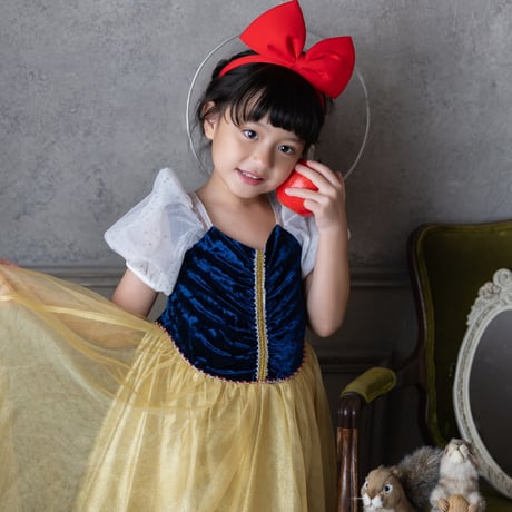 [予約] princess snow white dress+ tiara & stick set