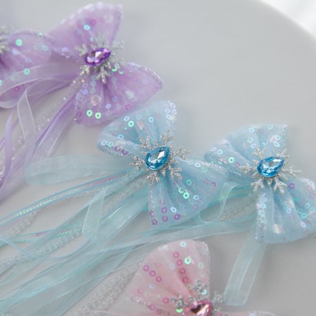 [予約] Jewelry Long Ribbon Hairpin (2 pieces)