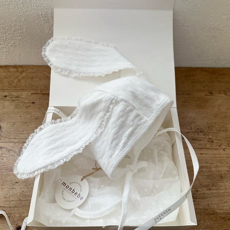 [予約]Knitted Bunny Bonnet/ Monbebe