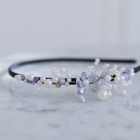 [予約]  flower pearl shushu hair band