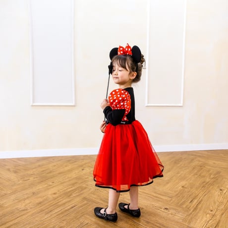 [即納]  Minnie Dress(red) / Mini Recipe  ( S, M_size のみ）