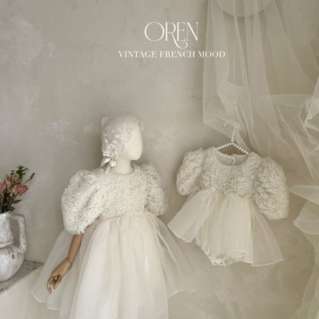 [即納]  Blooming rose pearl dress/ OREN by Hibyebebe