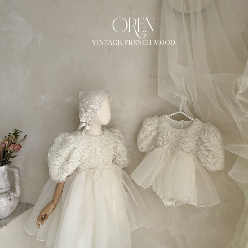 予約] Blooming rose pearl dress / OREN by Hibyeb