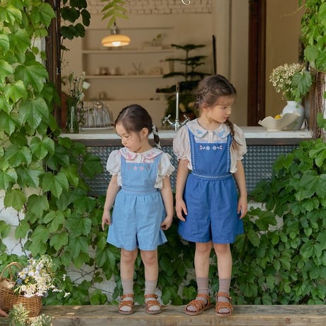 [予約] Soleil denim overalls/ OREN by Hibyebebe