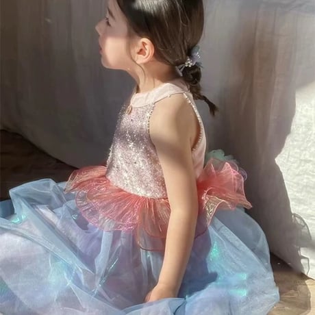 [予約] Fairy pink bubble dress