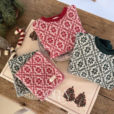 [予約] Snowflake knit MTM (with muffler) / OREN by Hibyebebe