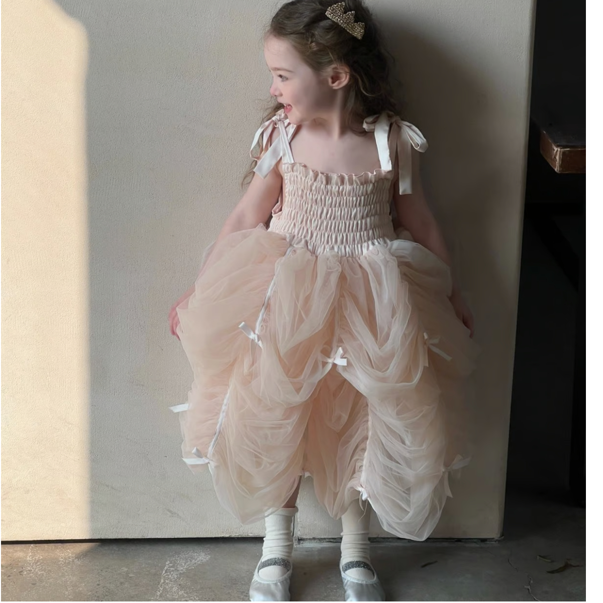 最終値下げ aiai Smoke shala dress 90cm リボンドレス 予約] Smoke shala dress | Mimiel