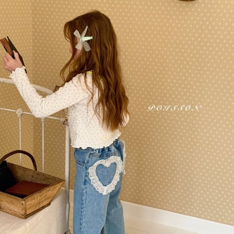 [即納] Heart pocket denim/POISSON （JL,S_ size のみ）