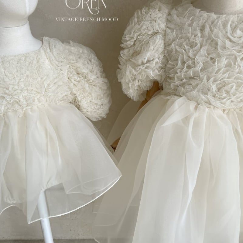 予約] Blooming rose pearl dress / OREN by Hibyeb