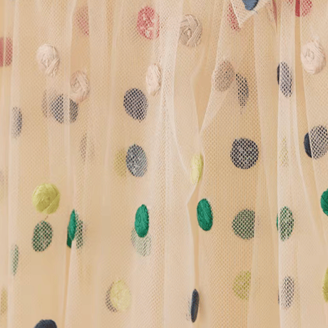 [予約] Rainbow Dot Tulle Dress