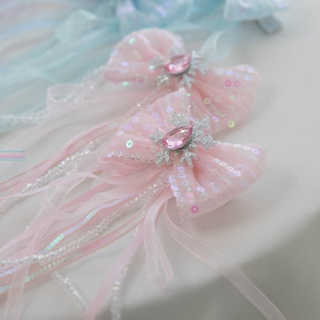 [予約] Jewelry Long Ribbon Hairpin (2 pieces)