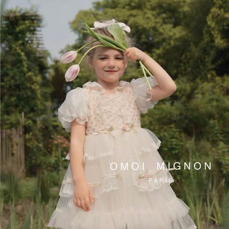 [予約] Soft Bloom Layered Tulle Dress / omoi mignon